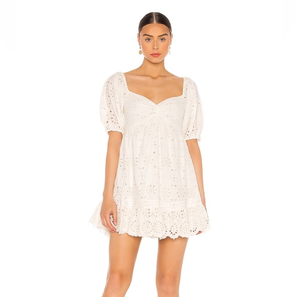 Cleobella Eyelet Dress in Ivory - Revolve - Picture 2 of 8